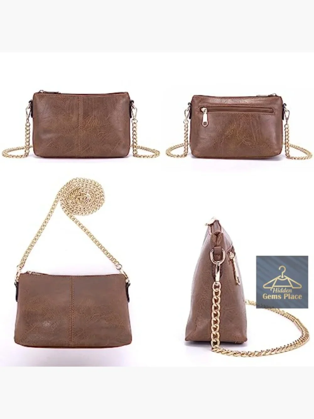 Large Crossbody Purse Set for Women, 4-Piece Hobo Tote with Matching Wallet